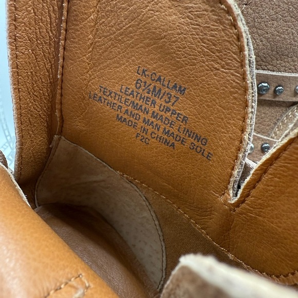Lucky Brand Callam Studded Strap Bootie NWOB Size 6.5 / 7 Brown Heel Boot - Picture 7 of 15